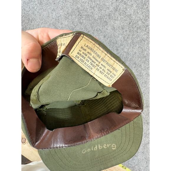Vintage 60s Vietnam War USA Military Hot Weather Fitted Cap Mens Green Size 7 - Picture 8 of 8